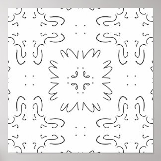 Póster patrón mínimo simple en blanco y negro