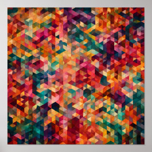 Póster Patrón moderno abstracto: teselación vibrante