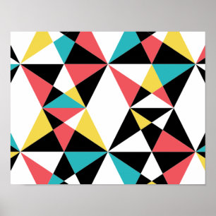 Póster Patrón moderno, colorido, divertido, moderno y geo