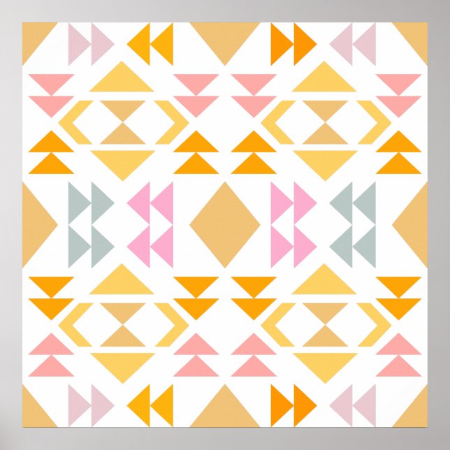 Póster Patrón moderno de diseño de la pila geométrica en  (Frente)