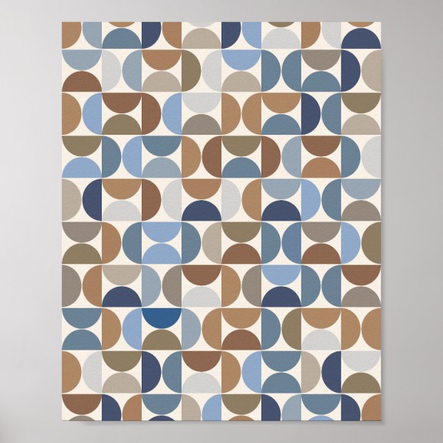 Póster Patrón Moderno De Mediados Del Siglo Y Tonos De La (Frente)