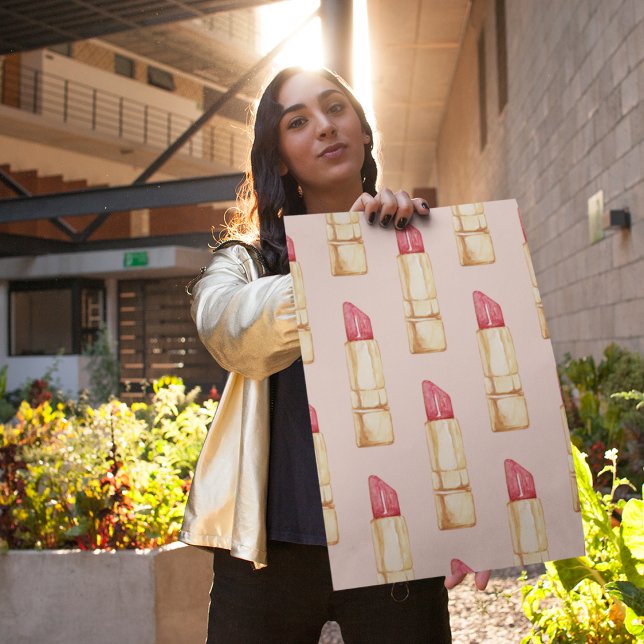 Póster Patrón moderno de pintalabios rosados y rojos Giro (Subido por el creador)