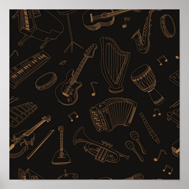 Póster Patrón musical (Frente)
