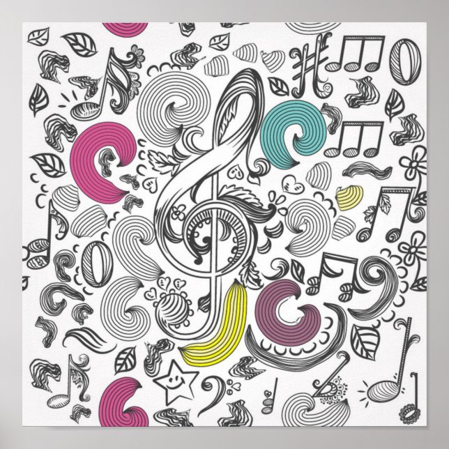 Póster Patrón musical (Frente)