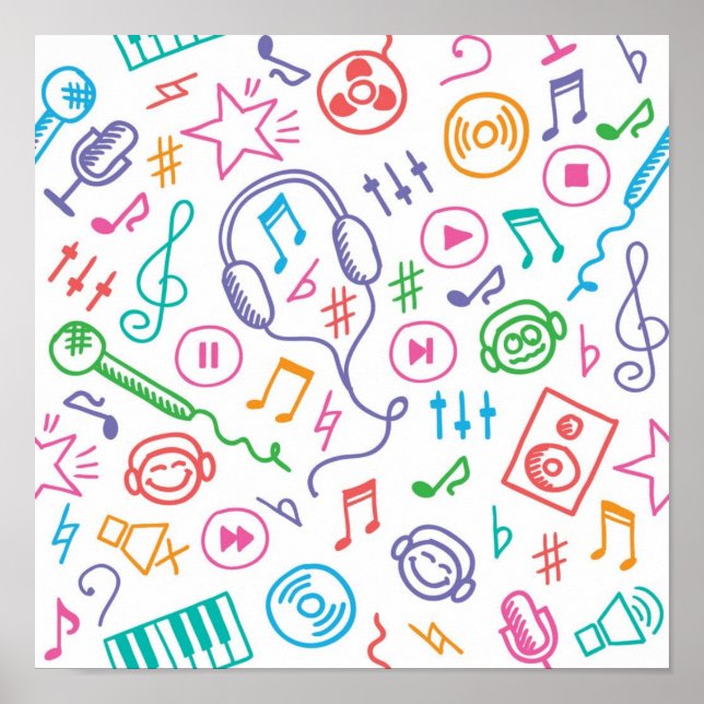 Póster Patrón musical (Frente)