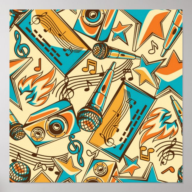 Póster Patrón musical (Frente)