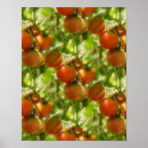 Póster Patrón natural de los tomates de cerezo