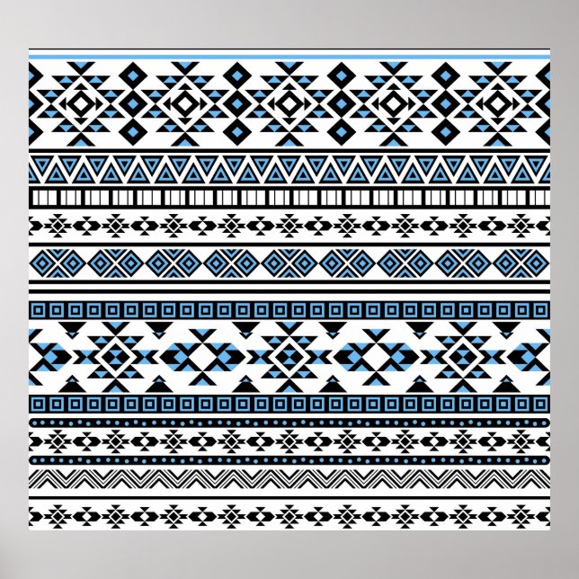 Póster Patrón Navajo Geométrico del Triángulo Étnico (Frente)