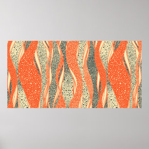 Póster Patrón ondulado sin costura. Orina complicada