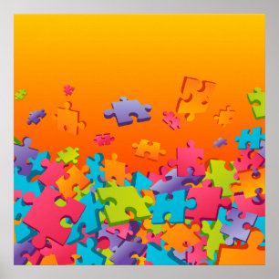 Póster Patrón personalizado de Jigsaw