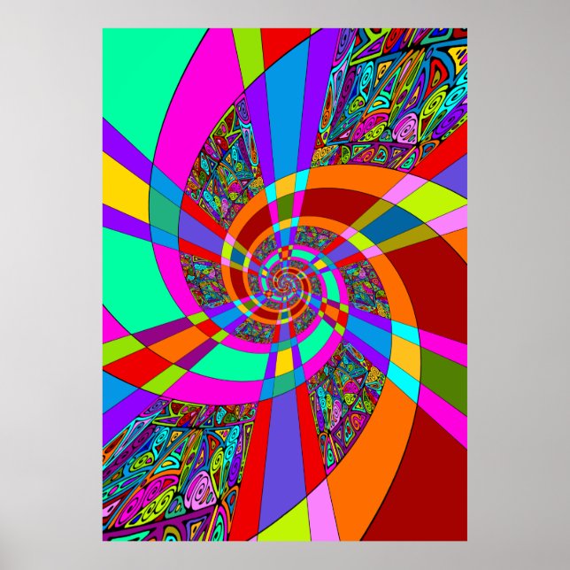 Póster Patrón Pintado A Mano Y Digitalmente Art. 3 (Frente)