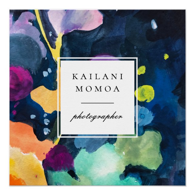 Póster Patrón pintado de abstracto brillante moderno (Anverso)