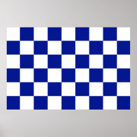 Patrón real azul y blanco de verificación