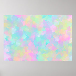 Póster Patrón retro abstracto de formas geométricas en ro