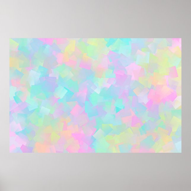 Póster Patrón retro abstracto de formas geométricas en ro (Frente)