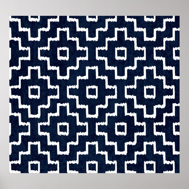 Póster Patrón Sashiko: bordado japonés tradicional (Frente)