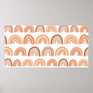 Póster Patrón sin foco con arco iris. Textura dibujada a 