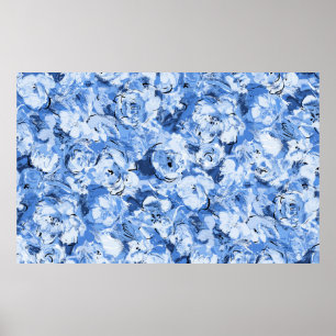 Póster Patrón sin foco con flores