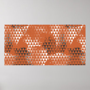 Póster Patrón sin foco con triángulos