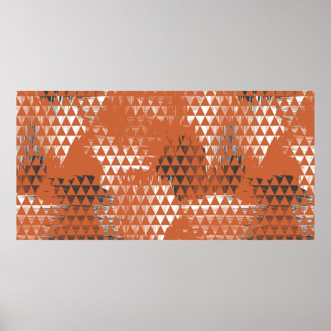 Póster Patrón sin foco con triángulos (Frente)