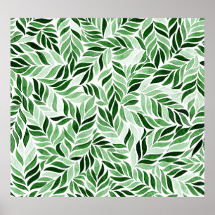 Póster Patrón sin soldadura de color de agua dibujado a m