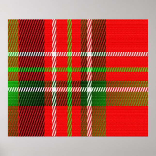 Póster Patrón Tartán navidades (Frente)