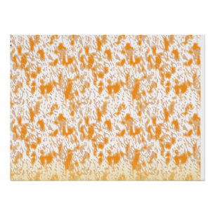 Póster Patrón textil con un vibrante naranja y gol