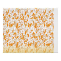 Patrón textil con un vibrante naranja y gol