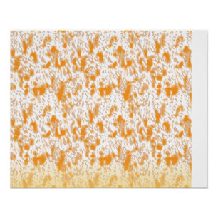 Póster Patrón textil con un vibrante naranja y gol