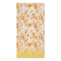 Patrón textil con un vibrante naranja y gol