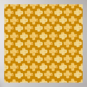 Póster Patrón transparente de acuarela abstracta, barrido