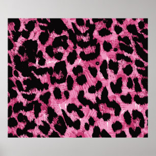 Póster Patrón transparente de leopardo