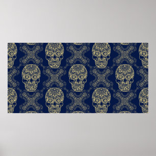 Póster Patrón transparente multicolor. Estilo boho