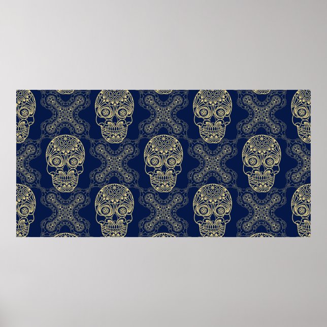 Póster Patrón transparente multicolor. Estilo boho (Frente)