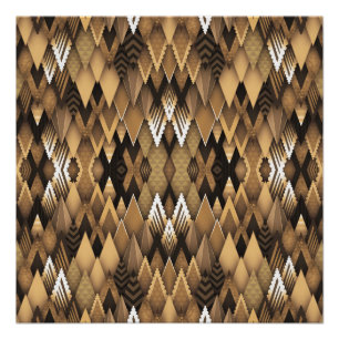 PÓSTER PATRÓN TRIANGULAR RÚSTICO TRIBAL