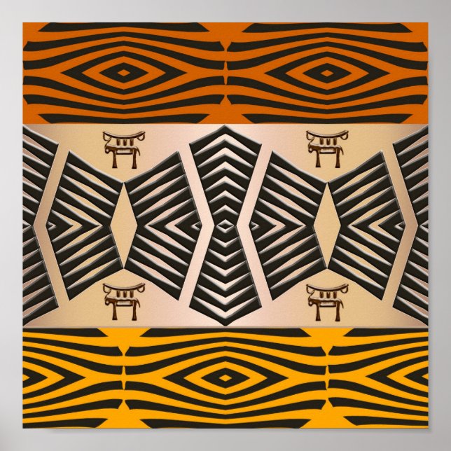 Póster patrón tribal étnico africano (Frente)