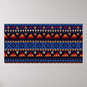 Póster Patrón tribal sin fisuras.