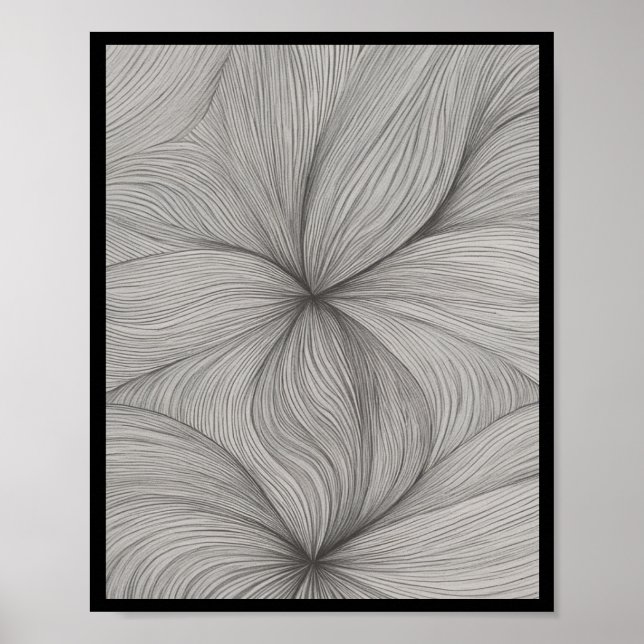 Póster Patrón único con líneas (Frente)