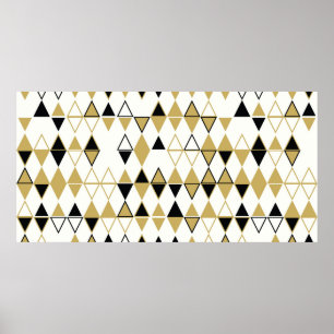 Póster Patrón uniforme geométrico abstracto sin costuras 