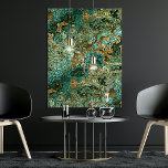 Póster Patrón verde azulado de mármol de minerales turque<br><div class="desc">Hermoso patrón contemporáneo de mármol color turquesa,  verde azulado y dorado. Diseño hipster ordenado,  diverso,  moderno y caprichoso para el diseñador de tendencias artísticas o artísticas de cadera,  estilo de arte retro vintage o diseño de motivos geométricos digitales gráficos abstractos.</div>