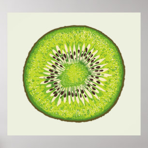 Póster Patrón vintage de kiwi.