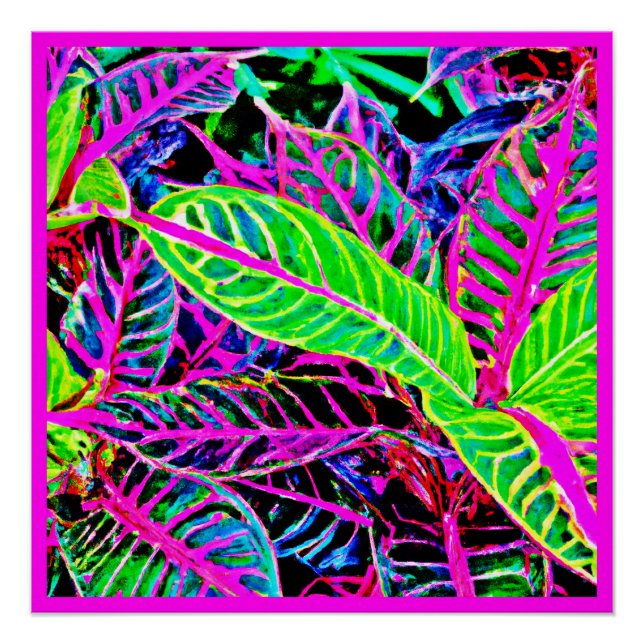 Póster Patrón Vivid Foliage Elegance (Anverso)