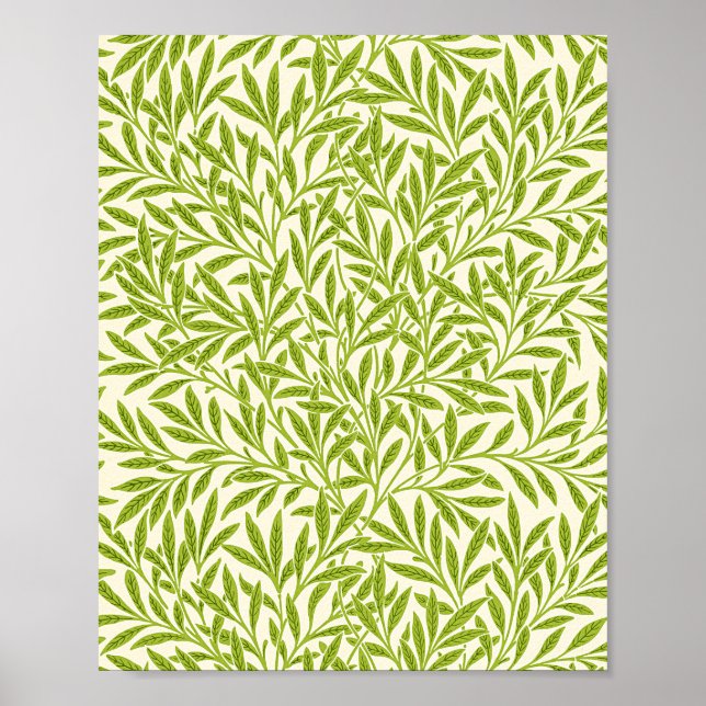 Póster Patrón Willow de William Morris (Frente)