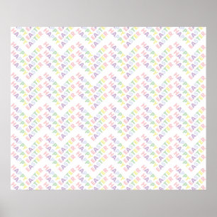 Póster Patrón Zig Zag de Pascua
