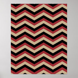 Póster Patrón Zig Zag moderno