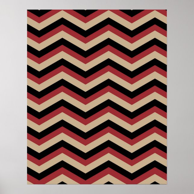 Póster Patrón Zig Zag moderno (Frente)