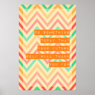 Póster Patrón zigzag Poster motivacional