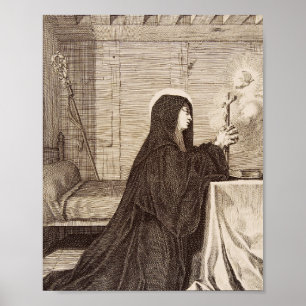 Póster Patrona de la escuela de Saint Scholastica