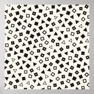 Póster Patrones caóticos sin mar. Geom aleatorio disperso