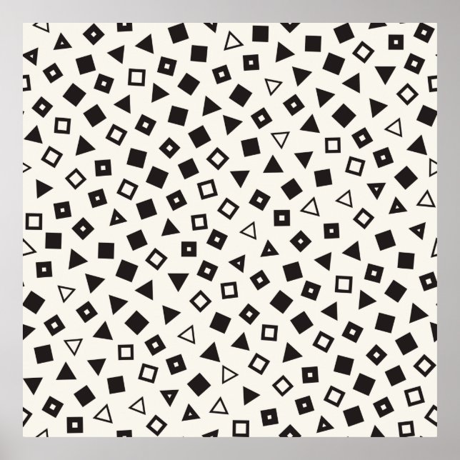 Póster Patrones caóticos sin mar. Geom aleatorio disperso (Frente)